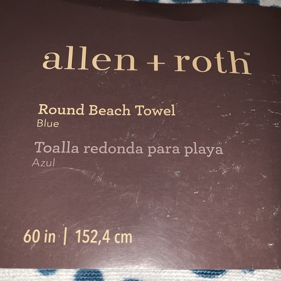 BNWT Allen + Roth Round 60” Beach Towel - Picture 3 of 5